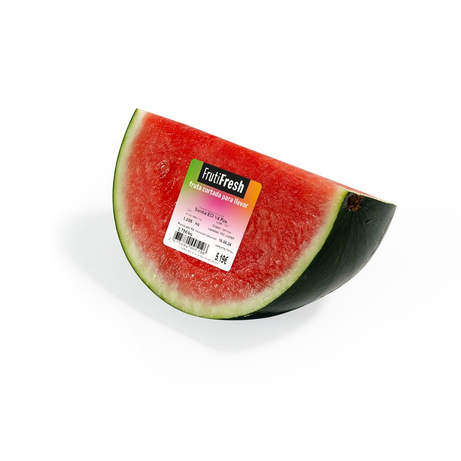 Cuarto de sandía FrutiFresh en film termo-retráctil